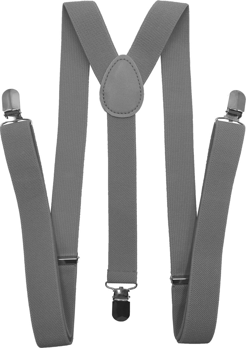 Consumable Depot Solid Color Suspenders Y-Back | Adjustable and Elastic | (Lighit Grey) - Image 1